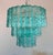 Large Turquoise Murano Glass 3-Tier Tube Chandelier from Venini, 1990s For Sale - Image 9 of 18