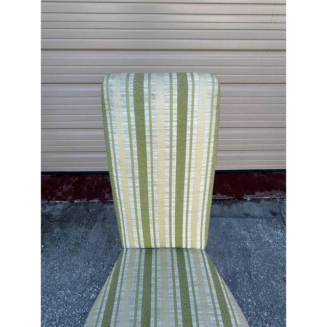 Biedermeier Style Fruitwood Side Chairs with Saber Legs Sturdy and comfortable Upholstery is useable as is Approximate...