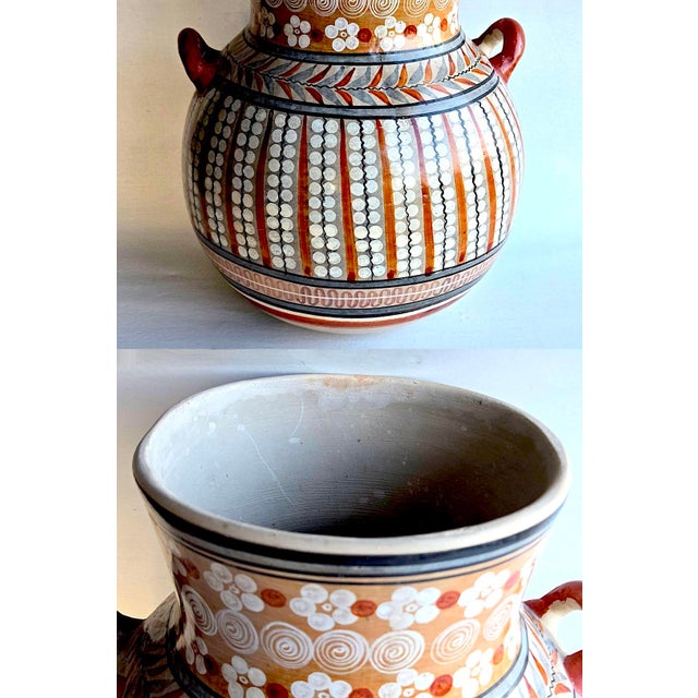 Ceramic 1960s Tonalá Mexico Burnished Glaze Ceramic Urn Planter For Sale - Image 7 of 12
