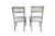 Pair of Antique Gustavian Style Open Back Chairs With Diamond Pattern Upholstery For Sale - Image 4 of 10