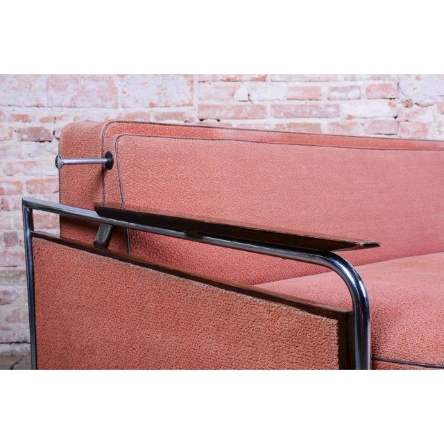 Bauhaus Seating Set in Tubular Chrome-Plated Steel, Czech, 1940s, Set of 3 For Sale - Image 12 of 14