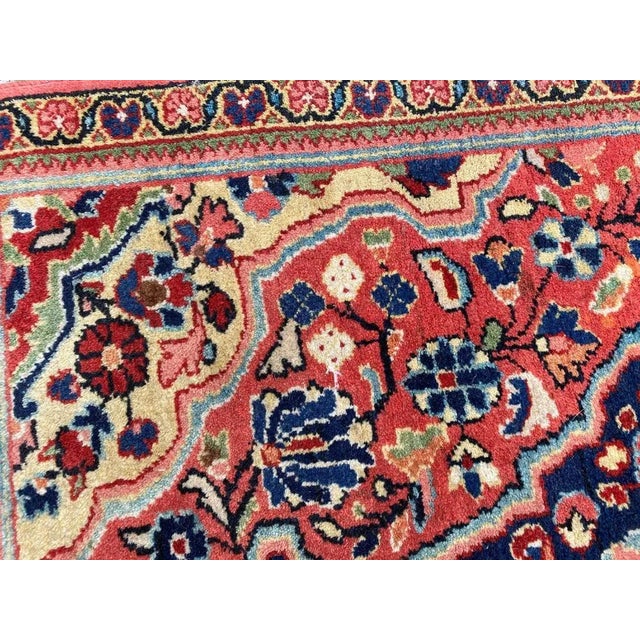 Small Vintage Sarouk Rug For Sale - Image 11 of 18