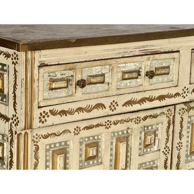 Wood Late 19th Century Anglo Indian Painted Cabinet For Sale - Image 7 of 18