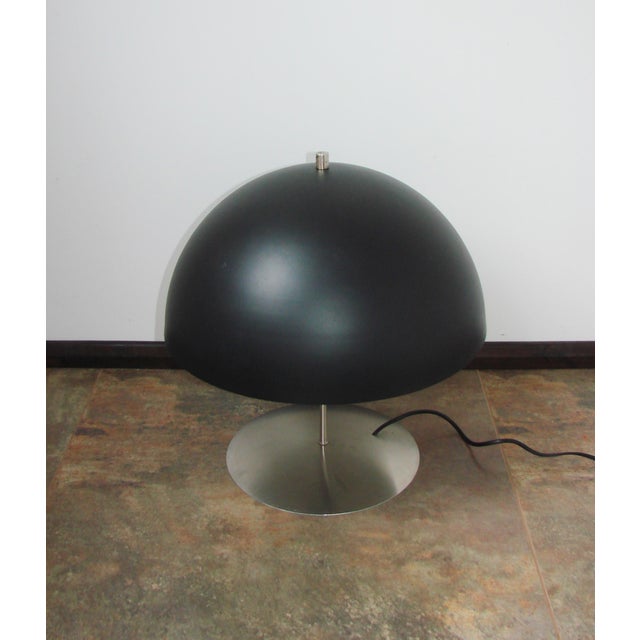 1980s Modern Metal Table Lamp with Black Shade, 1980s For Sale - Image 5 of 12