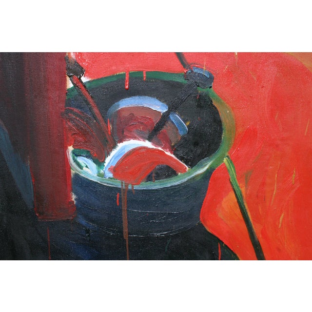 Modern 1960s "Pan of Bolts" and on Verso Joan Brown Swimming W/Manuel Neri Walking by Sally Kissinger Wilt For Sale - Image 3 of 6