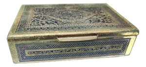 Pre-War Wooden Box with Brass Fittings, 1890s