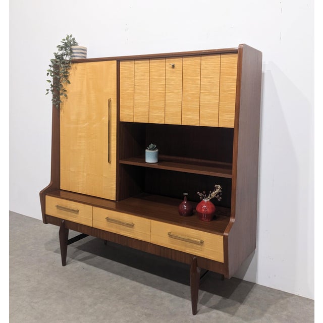 Mid-Century 2-Tone Highboard, 1950s For Sale - Image 6 of 13