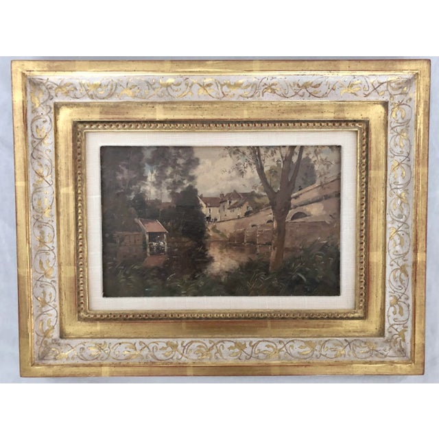 Early 20th Century Petite Pair of European Country Landscapes by French Artist Paul Emile Lecompte (1877-1950) For Sale - Image 5 of 9