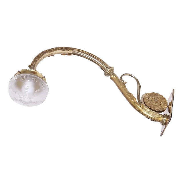 Large Fire-Gowned Wall Lamp, 1900s For Sale