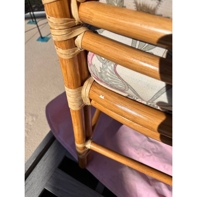 10 McGuire Mid 20th Century, Target Back Rattan Chairs. Beautifully, Professionally Restored With 2 Arm Chairs Included For Sale - Image 10 of 12