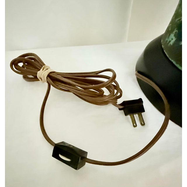 Stunning Vintage Mid-Century Modern Verdigris Table Lamp - Alvino Bagni Inspired Design For Sale - Image 11 of 13