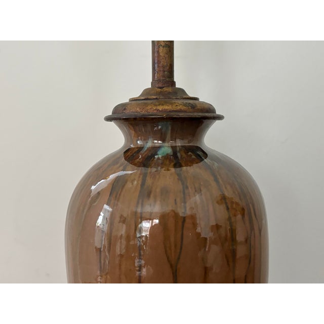 Mid-Century Modern 1960s Mid-Century Studio Pottery Table Lamp For Sale - Image 3 of 8