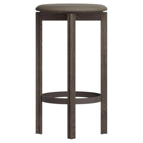 Gold Smoke Stained Oak Principal Bar Stool by Bodil Kjaer for Karakter For Sale - Image 8 of 8