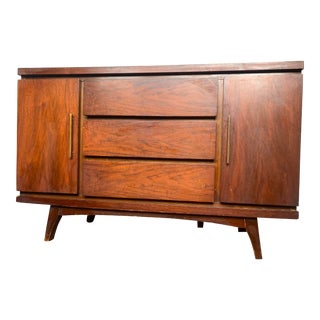 Mid 20th Century Mid Century Black Walnut Credenza For Sale
