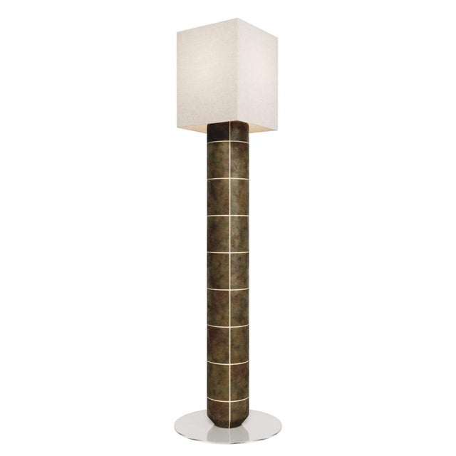 Not Yet Made - Made To Order Handcrafted Ceramic and Glass Floor Lamp in Smoked Moss Glaze from Artem Zakharchenko-Halytskyi For Sale - Image 5 of 5