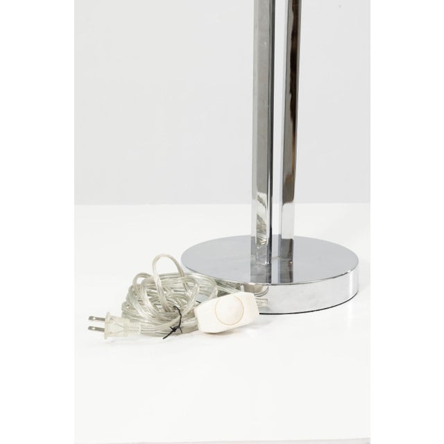 Gaetano Sciolari Style Polished Chrome Table Lamp 20th Century Modern Lighting For Sale In Detroit - Image 6 of 6