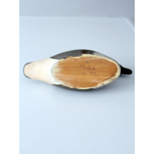 Vintage Hand Carved Painted Canada Goose Decoy For Sale - Image 14 of 17