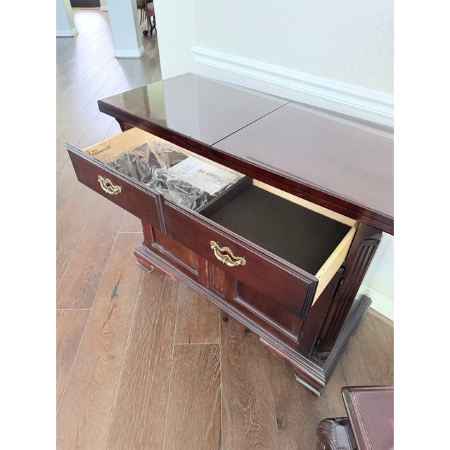 Thomasville Chippendale Mahogany Drop-Leaf Buffet / Sideboard For Sale - Image 4 of 4