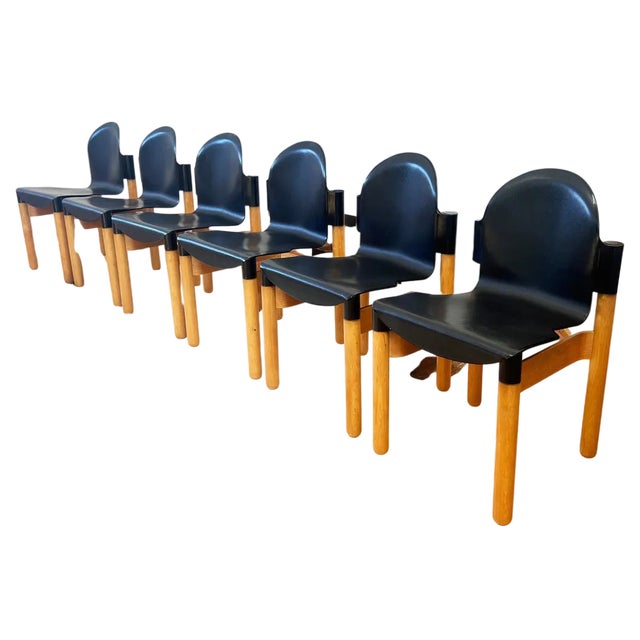 Postmodern Beech Flex 2000 Chairs attributed to Gerd Lange for Thonet, 1980s, Set of 6 For Sale