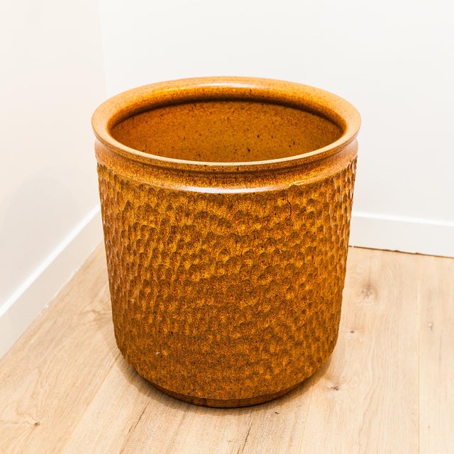 1970s XL Stoneware Thumbprint Planter by David Cressey & Robert Maxwell for Earthgender, Attributed For Sale - Image 14 of 16