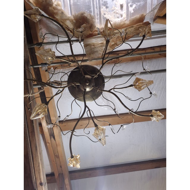 2000 - 2009 Et2 Flora 8-Light Flush Mount in Brushed Bronze E22048-20 For Sale - Image 5 of 5