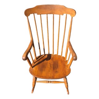 Late 20th Century Solid Wood Nichols and Stone Rocking Chair For Sale