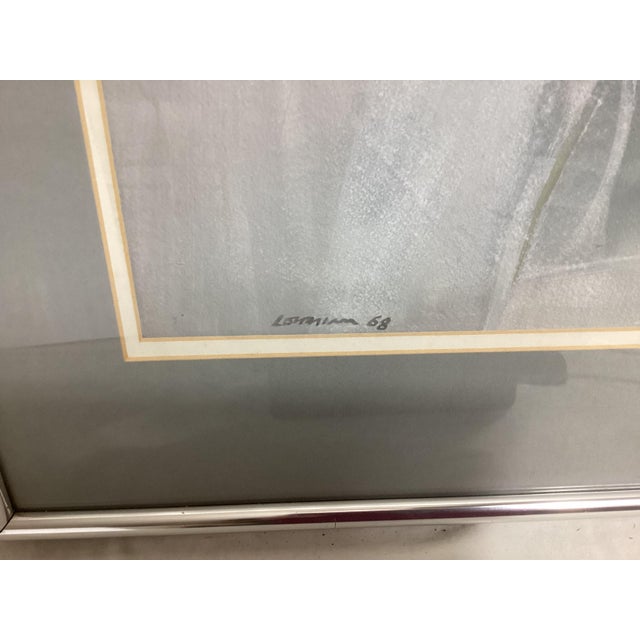 Mid-Century Modern 1960s Mendocino Winter by Donald Louthian Framed Watercolor For Sale - Image 3 of 9