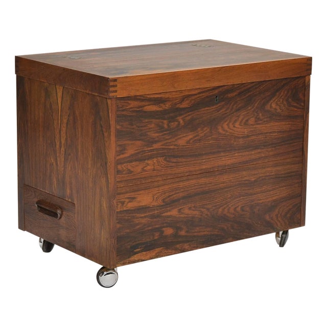 Mid 20th Century Rolf Hesland Rosewood Cube Bar by Bruksbo For Sale