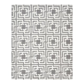 Bailey, Contemporary Modern Hand Loomed Area Rug, Mist, 8 X 10 For Sale