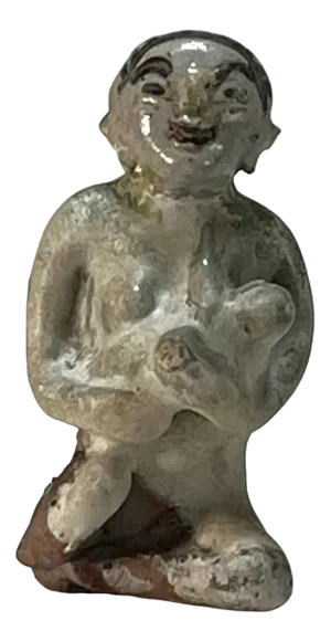 Tucked Sawankhalok Viative Figure in Terracotta