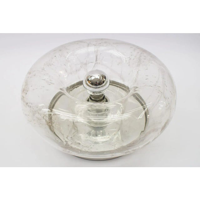 Mid-Century Modern Large Space Age Glass Wall Lamp, 1960s For Sale - Image 3 of 7