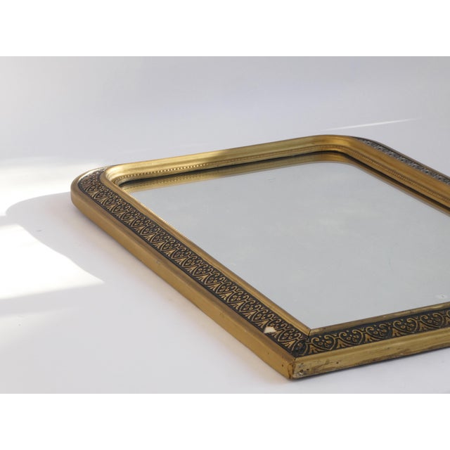 Gold Antique French Louis Philippe Gilded Arched Mantle Mirror, 19th Century For Sale - Image 8 of 13