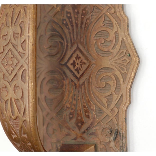 Antique 12.125 In. Bronze Victorian Door Pull For Sale - Image 4 of 8