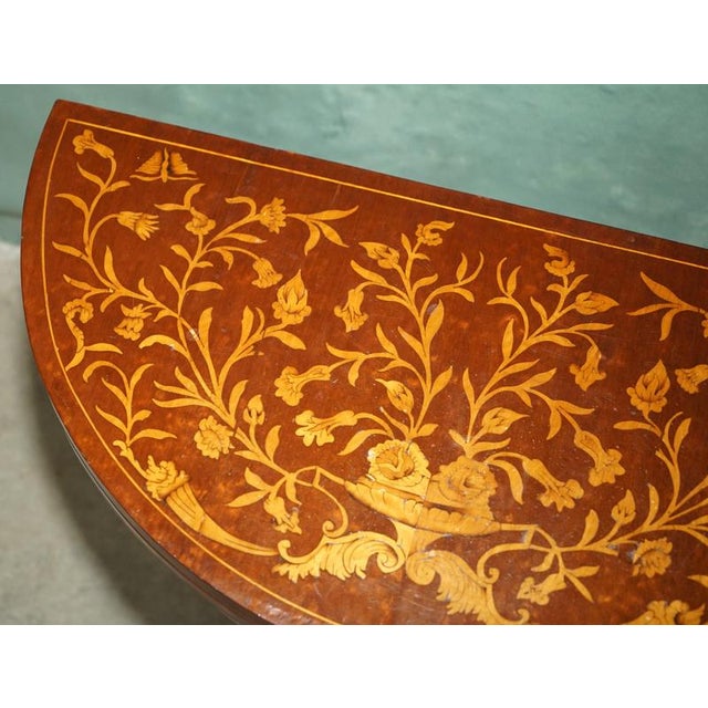 Antique English Demi Lune Chess Table, 1870 For Sale - Image 6 of 18