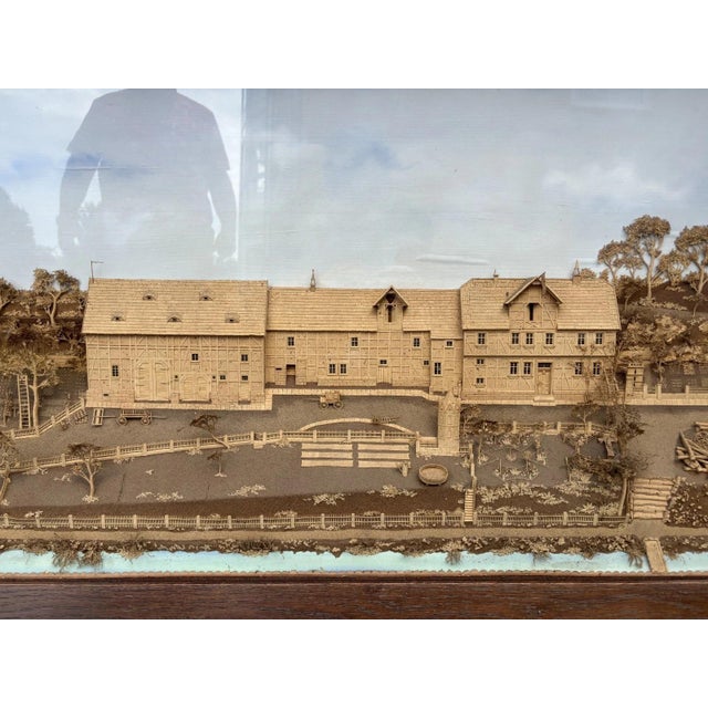 Beige Cork Picture Diorama with 3D Carving, 1900 For Sale - Image 8 of 13