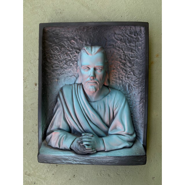 Pair of Vintage Mid-Century Modern Religious Relief Wall Plaques “Messiah” & “Prince of Peace” by Victor For Sale - Image 4 of 12