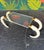 Postmodern Postmod Faux Elephant Tusk Brass & Lucite Console For Sale - Image 3 of 10