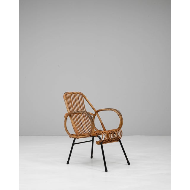 Early 20th Century French Bamboo Armchair With Metal Frame For Sale In Greensboro - Image 6 of 18