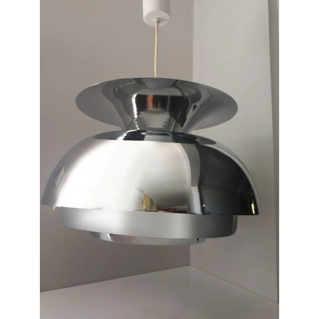 Large Danish Chrome Lamp, 1970s For Sale - Image 10 of 10