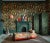 Contemporary Harlequin Kalina Wallpaper in Parchment/Forest/Azalea - a Sample For Sale - Image 3 of 3
