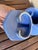 1930s Art Deco Hall China 5118 Periwinkle Blue Ceramic Pitcher/Lid Montgomery Ward For Sale In Santa Fe - Image 6 of 6