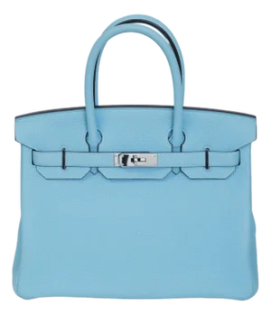 Hermès Birkin 30 Bleu Atoll Togo Palladium Hardware 2017