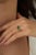 Not Yet Made - Made To Order 1 Carat Emerald & Diamond Three Stone Cluster Ring Size 6 in 14k Yellow Gold For Sale - Image 5 of 16