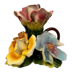 Vintage Capodimonte Floral Centerpiece