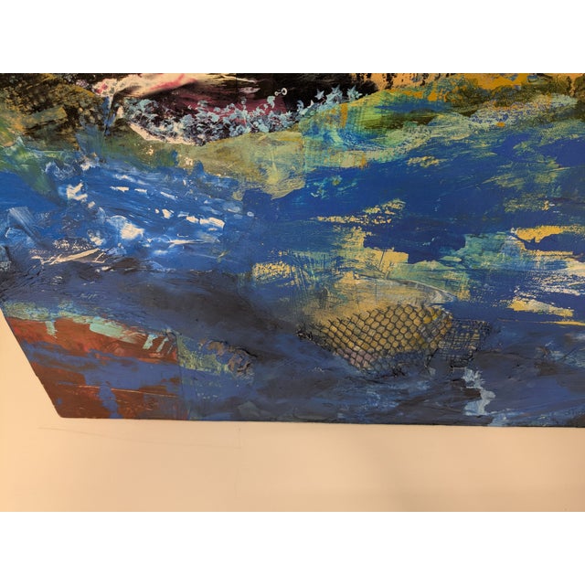 Early 21st Century Dames Point Bridge, Abstract Expressionist, Mixed Media on Canvas, Marsha Glazière For Sale - Image 5 of 9