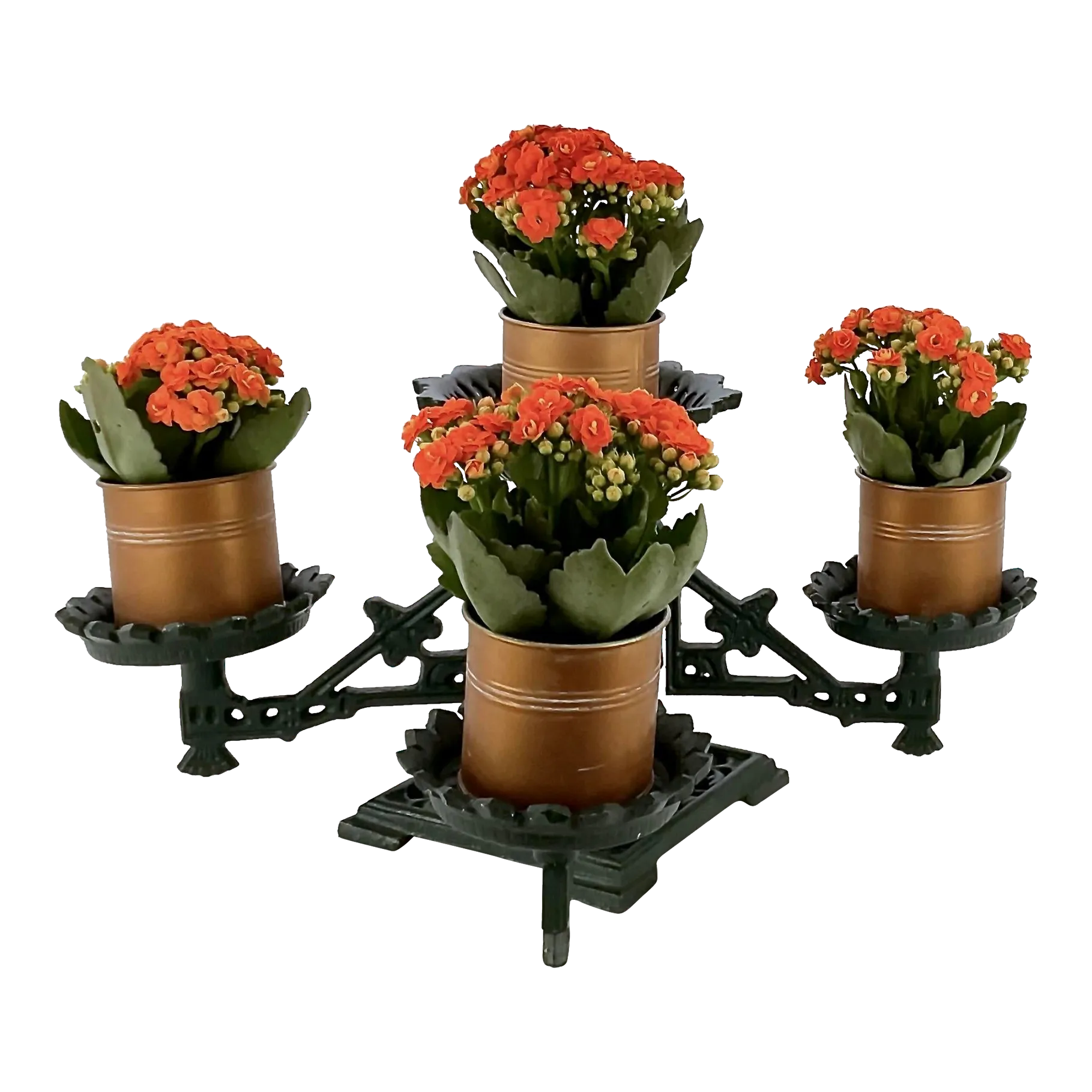 Victorian Cast Iron Plant Stand With Three Swivel Arms | Chairish