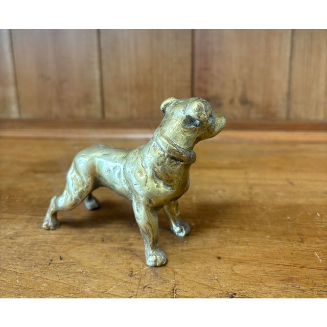 English Vintage English Brass Dog Figure For Sale - Image 3 of 6