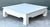 White Vintage Monumental Grasscloth Wrapped Coffee Table For Sale - Image 8 of 12