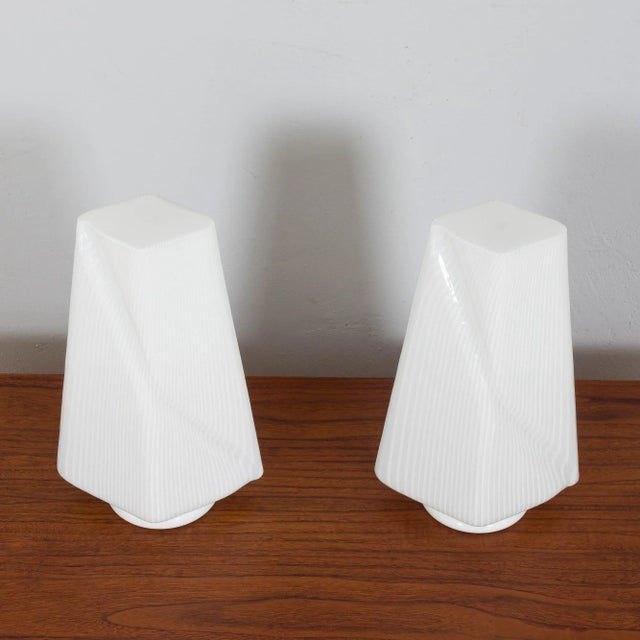 1970s Italian Striped Murano Glass Table Lamps in the style of Lino Tagliapietra, 1970s, Set of 2 For Sale - Image 5 of 14