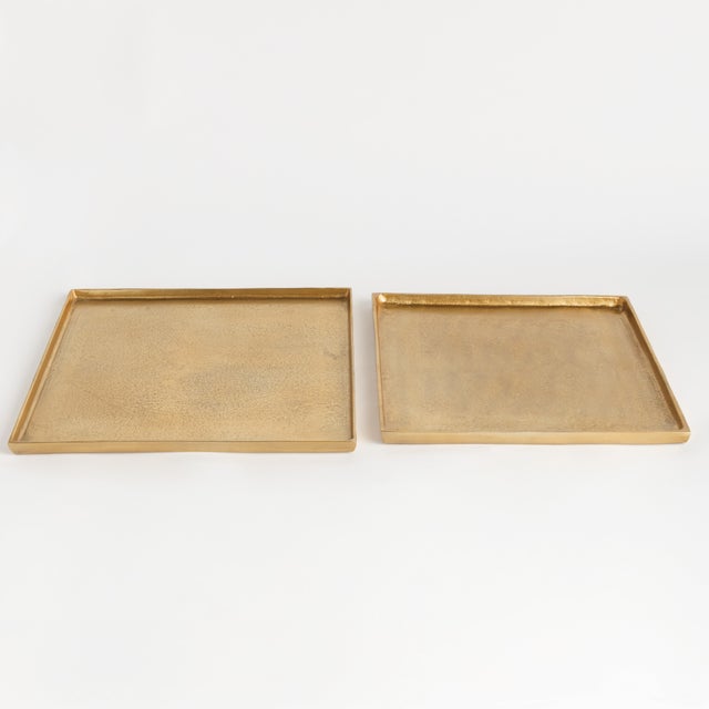 Kenneth Ludwig Chicago Brett Square Decorative Trays, Set Of 2 For Sale - Image 4 of 6